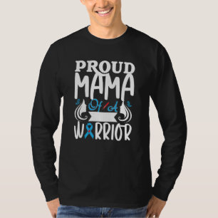 Bleached Messy Bun T1D Mum Type 1 Diabetes Awarene T-Shirt