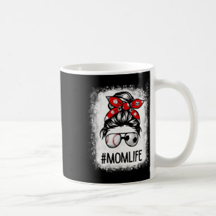 Bleached Mom Life Soccer Messy Bun Sell Game Day Coffee Mug