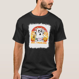 Bleached Moo I Mean Boo Ghost Cow Vintage Hallowee T-Shirt