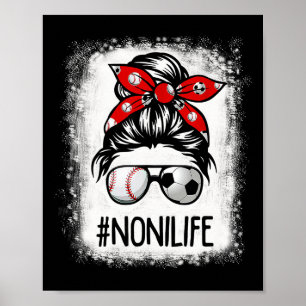 Bleached Noni Life Soccer Messy Bun Bysebyll Game  Poster