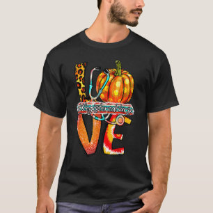 Bleached Nurse Life Love Pumpkin Thanksgiving Nurs T-Shirt
