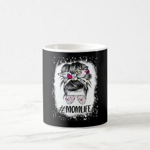 Bleached Nurse Mum Life Messy Bun Hair Sunglasses Coffee Mug