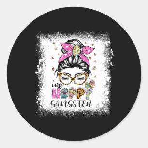 Bleached One Hoppy Gangster Bunny Easter Day Classic Round Sticker