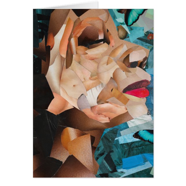 Bleached Out Face Cover Notecard (Front)