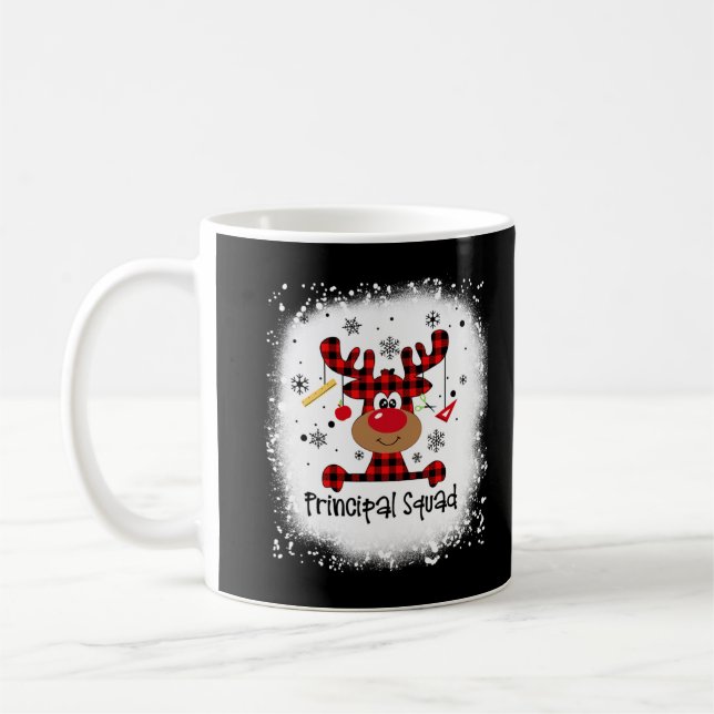 Bleached Principal Squad Reindeer Funny Christmas  Coffee Mug (Left)