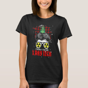 Bleached Santa's Favorite X Ray Tech Messy Bun Chr T-Shirt