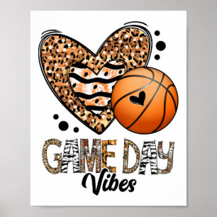 Bleached Sketll Game Day Vibes Sketll Mum Game Day Poster