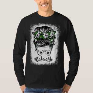 Bleached Soccer Babcia Messy Bun Soccer T-Shirt