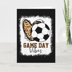 Bleached Soccer Game Day Vibes Soccer Mum Game Day Card