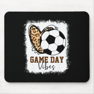 Bleached Soccer Game Day Vibes Soccer Mum Game Day Mouse Pad