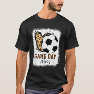 Bleached Soccer Game Day Vibes Soccer Mum Game Day T-Shirt