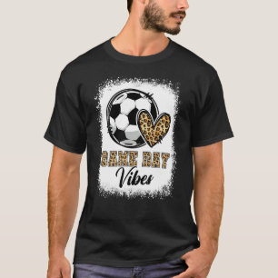 Bleached Soccer Game Day Vibes Soccer Mum Game Day T-Shirt