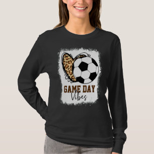 Bleached Soccer Game Day Vibes Soccer Mum Game Day T-Shirt