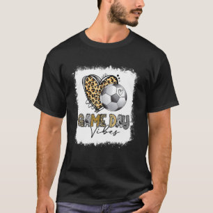 Bleached Soccer Game Day Vibes Soccer Mum Game Day T-Shirt