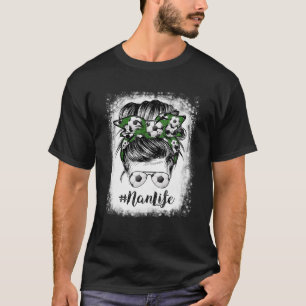 Bleached Soccer Nan Messy Bun Soccer Lover T-Shirt