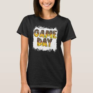 Bleached Softball Game Day Vibes Leopard Softball T-Shirt