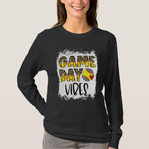 Bleached Softball Game Day Vibes Softball Season O T-Shirt