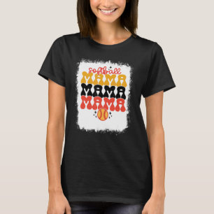Bleached Softball Mama Retro Softball Mum  Mothers T-Shirt