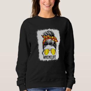 Bleached Softball Meme Game Day Softball Meme Moth Sweatshirt