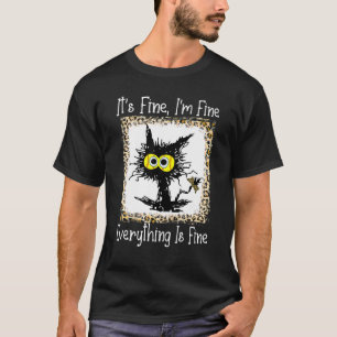 Bleached Softball Mum Messy Cat Softball Mum Mothe T-Shirt