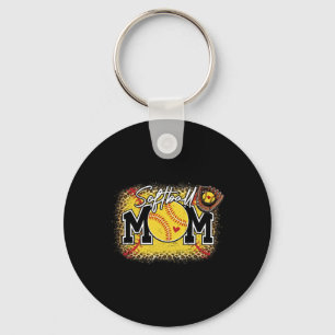 Bleached Softll Mom Leopard Softll Lover Mother's Key Ring