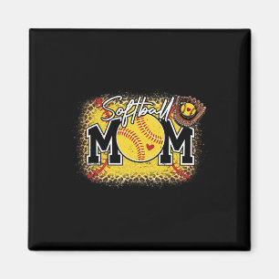 Bleached Softll Mom Leopard Softll Lover Mother's  Magnet