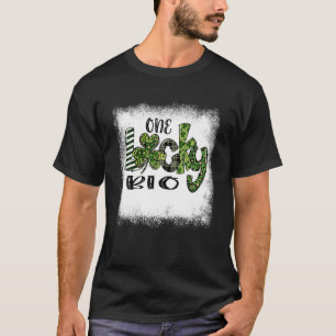 Bleached St Patricks Day Leopard One Lucky Bio T-Shirt