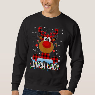 Bleached Teacher Squad Reindeer Lunch Lady Christm Sweatshirt