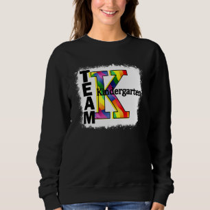 Bleached Teacher & Student Team Kindergarten Back Sweatshirt
