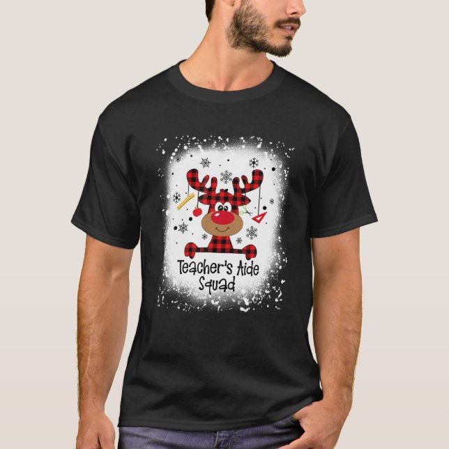 Bleached Teacher's Aide Squad Reindeer Funny Chris T-Shirt (Front)