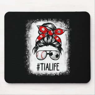 Bleached Tia Life Soccer Messy Bun Baseball Game D Mouse Pad