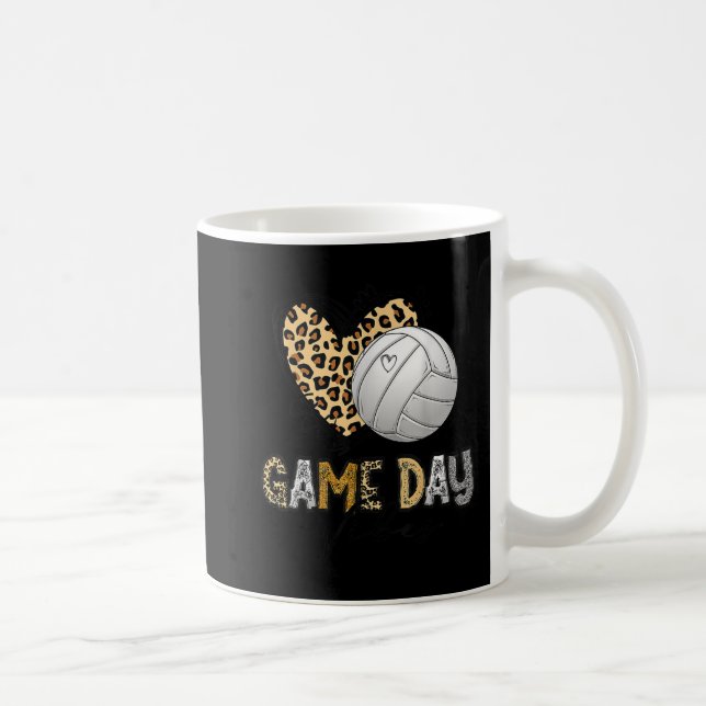 Bleached Volleyball Game Day Vibes Volleyball Mom  Coffee Mug (Right)