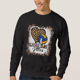 Bleached Volleyball Game Day Vibes Volleyball Mom  Sweatshirt