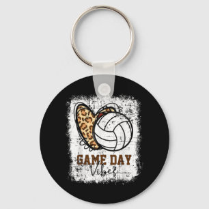 Bleached Volleyball Game Day Vibes Volleyball Mum Key Ring