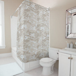 Bleached Wasteland Camo Shower Curtain