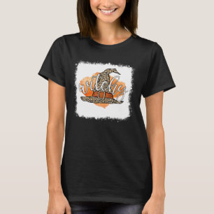 Bleached Witchy Leopard Witch Hat Basic Witch T-Shirt