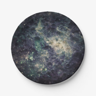 Bleak Galaxy Space Rock Birthday Party Paper Plate