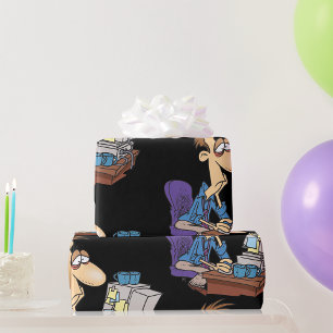 Bleary Eyed Man Wrapping Paper