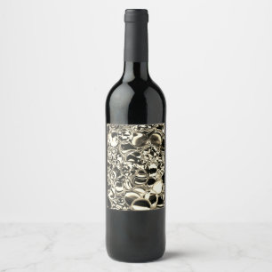 Blebs of gold or bubbles of glass, brightness? wine label