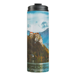 Bled Castle: Slovenian Cliff Overlook. Thermal Tumbler