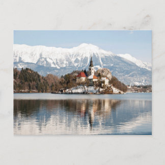 Bled in winter, Slovenia Postcard