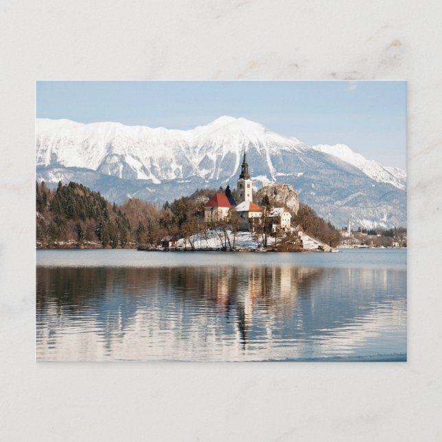 Bled in winter, Slovenia Postcard (Front)