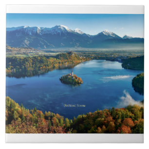 Bled Island, Slovenia, scenic, Ceramic Tile