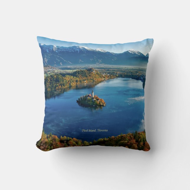 Bled Island, Slovenia, scenic Cushion (Front)