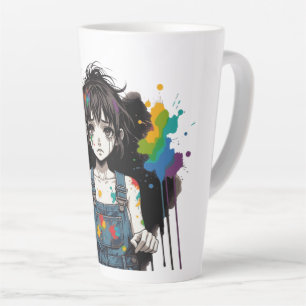 Bleed Colors Crying Artist Girl Manga Anime Creati Latte Mug