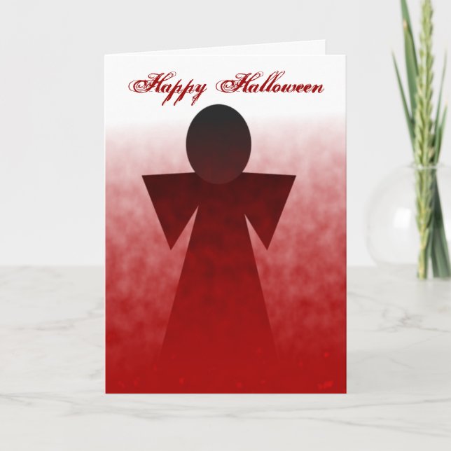 Bleeding Angel Halloween Card (Front)