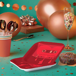 Bleeding Audio Cassette Paper Plate
