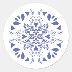 Bleeding beer stands classic round sticker