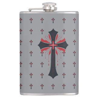 Bleeding Cross  Hip Flask