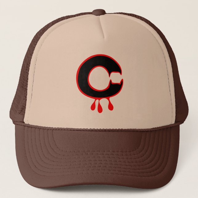 ╚»★Bleeding Devil's Teeth-Initial C Trucker Hat★«╝ Hat (Front)